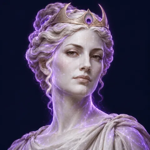 Juno, clients and advising director, in marble and light.